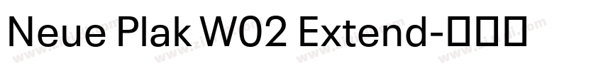 Neue Plak W02 Extend字体转换